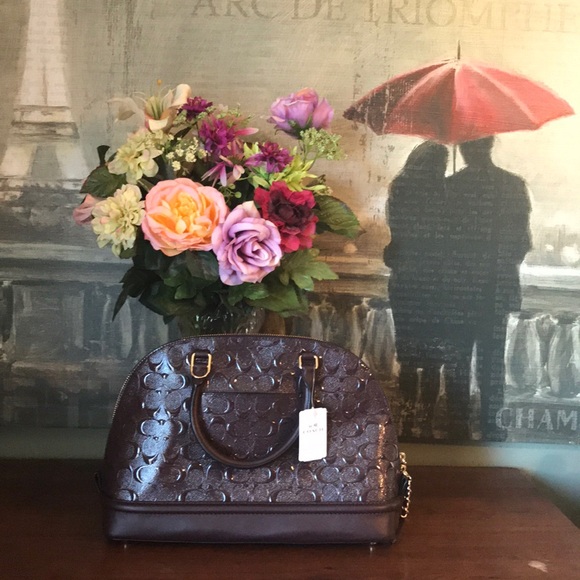 Coach Sierra Signature Oxblood patent satchel - Picture 5 of 8